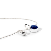 Colorful Life Necklace, Solid Sterling Silver, Lapis Lazuli
